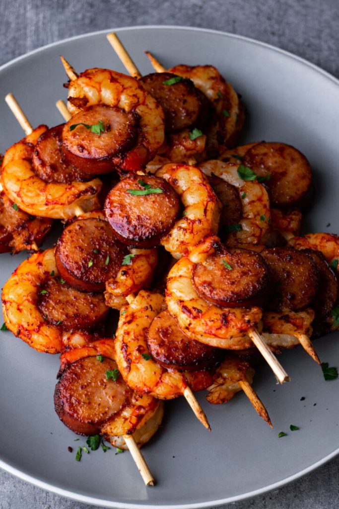 Easy Sausage And Shrimp Kabobs Air Fryer Air Fryer 